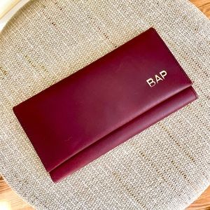 NWT ABLE Debre Wallet in Dark Cherry - Genuine Leather Multi Pocket Wallet